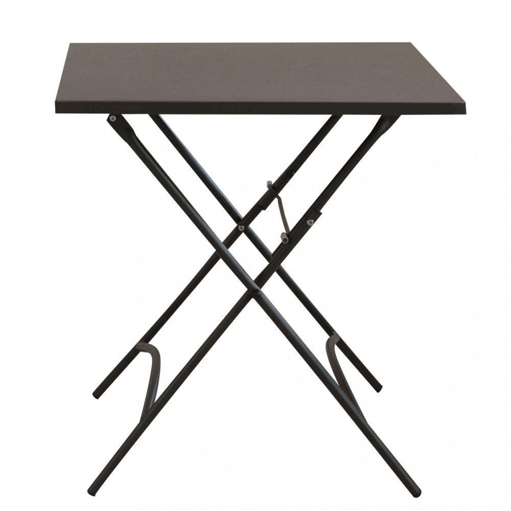 Tavolo Bristol 70x70x72 h cm in Acciaio Taupe Scuro