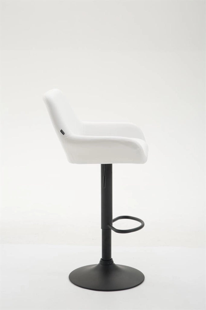 Sgabello Braga in similpelle bianco,nero