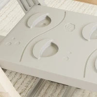Struttura da arrampicata 5 in 1 con scivolo, arco da arrampicata, rampa doppia, per bambini di 18-48 mesi, Grigio e Bianco