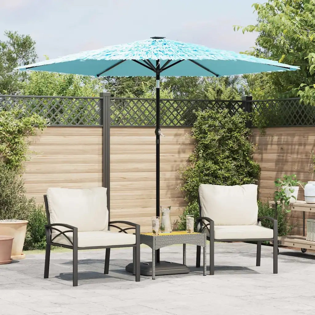 vidaXL Ombrellone Giardino con Palo in Acciaio Blu 268x268x226 cm