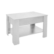 TAVOLINO IN LEGNO BIANCO TRUCIORALE CON ALZATA 80 X 50 X 50 CM