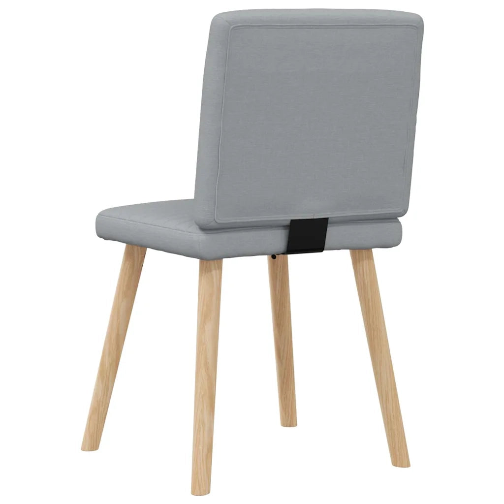 Sedie da Pranzo 6 pz Grigio Chiaro in Tessuto