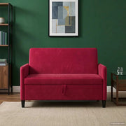 Divano con Storage Rosso Vino 122 x 78 x 87 cm Poliestere 42036910
