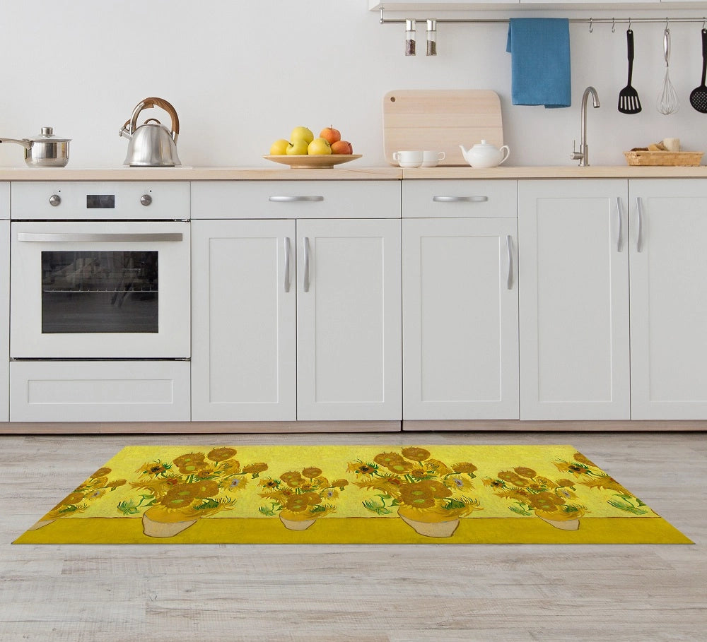 Tappeto Cucina Antiscivolo Made in Italy Passatoia Antimacchia Multiuso Corridoio Soggiorno Lavabile in Lavatrice - 50x250 - Quadri996