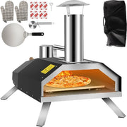 Forno Pizza Professionale - Bicocina Esterna - Pizza Gourmet - Barbecue - Acciaio Inox - Fino a 600°C - con Tasca Portatile