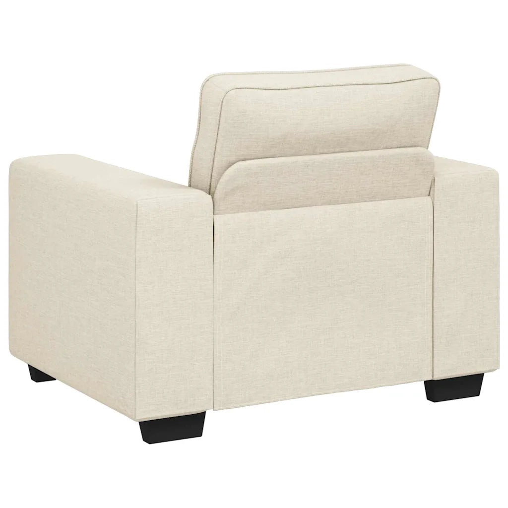 Divano 3 pz Beige Tessuto misto lino 3324606