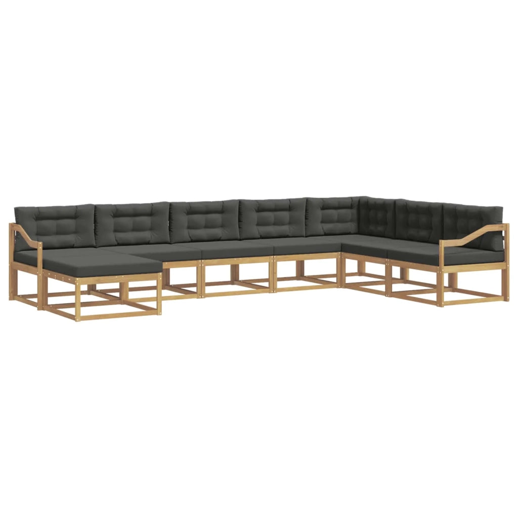 Set di divani da esterno 8 pcs Bianco e Antracite 3386881