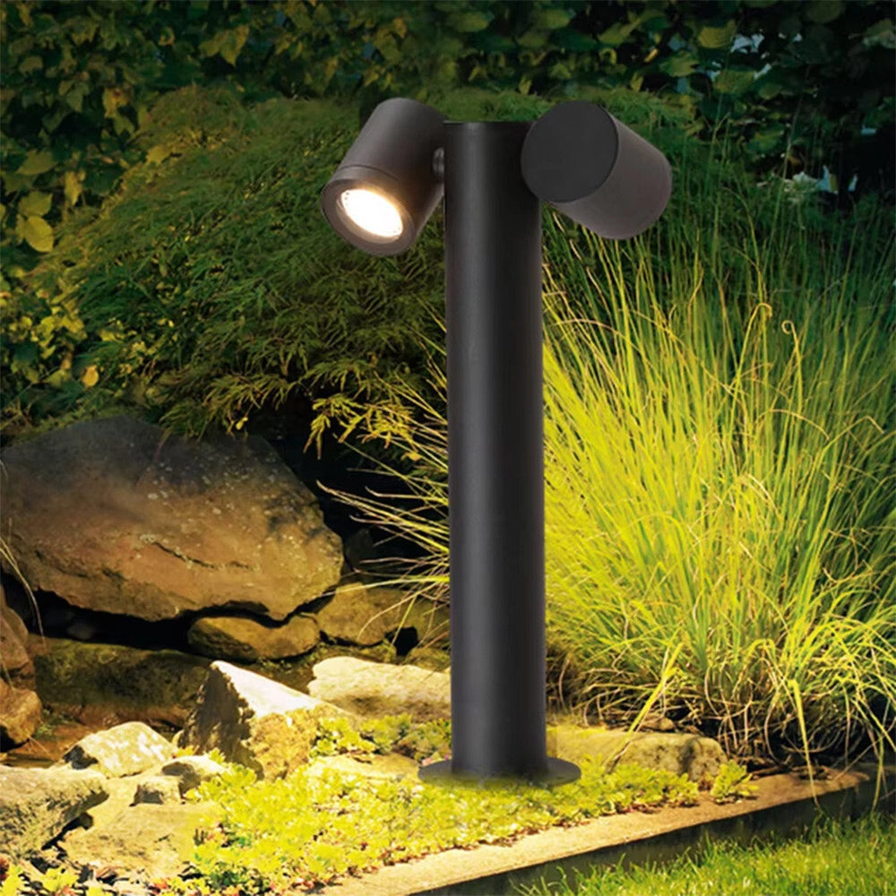 Trade Shop - Lampione Giardino Moderno Con Diffusori Orientabili Lampada Attaco Gu10 Ip44 539pb-b440 -