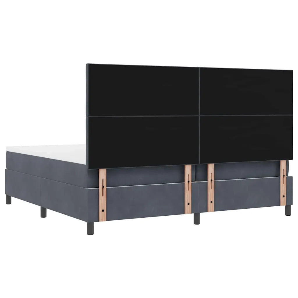 Letto a molle con materasso Grigio scuro 200 x 200 cm Velluto 3339921