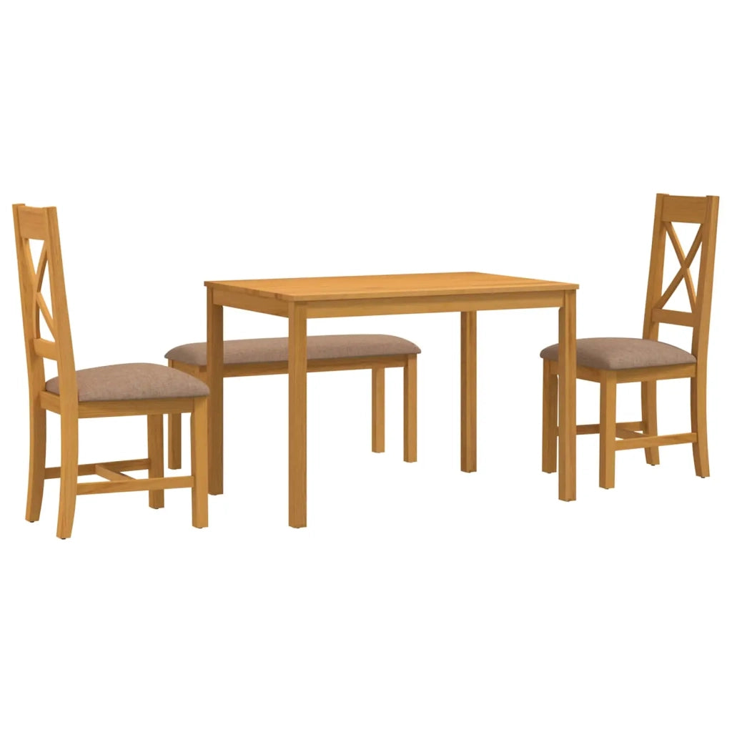 Set da pranzo 4 pz Grigio Legno di Quercia Massello 3430308