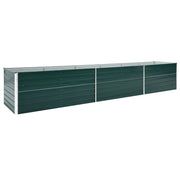 Fioriera rialzata per piante e fiori acciaio zincato 480 x 80 x 45 cm verde 02_0001125
