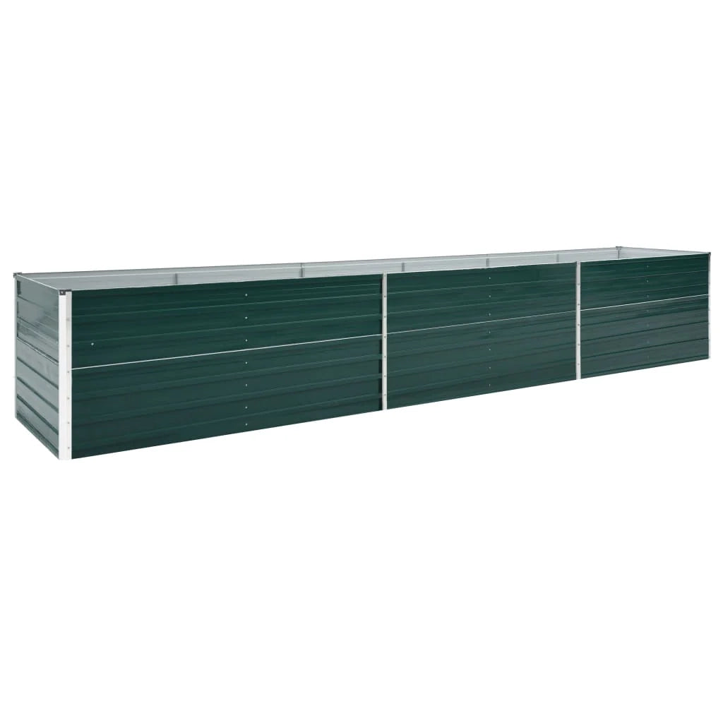Fioriera rialzata per piante e fiori acciaio zincato 480 x 80 x 45 cm verde 02_0001125