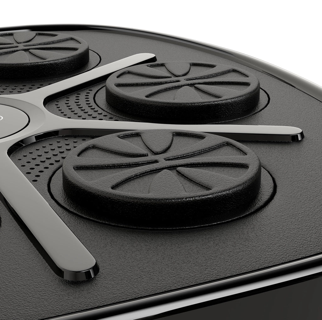 Macchina da Box Elettronica con Bluetooth, LED e Montaggio a Parete, Nero, 41,8x44,6x7,5 cm