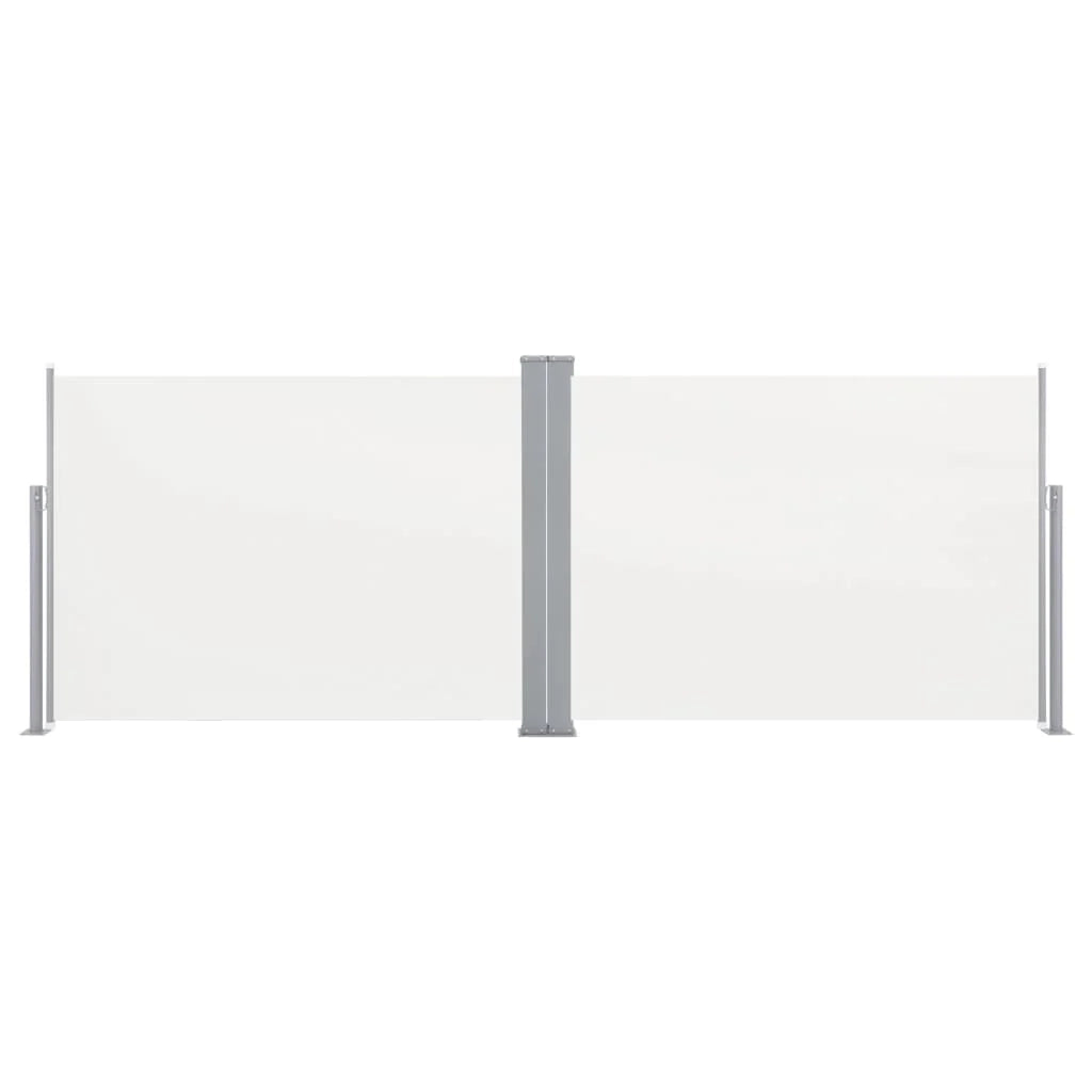 Tenda da sole laterale retrattile/schermo privacy per patio giardino terrazza balcone 120 x 1000 cm crema 02_0007157