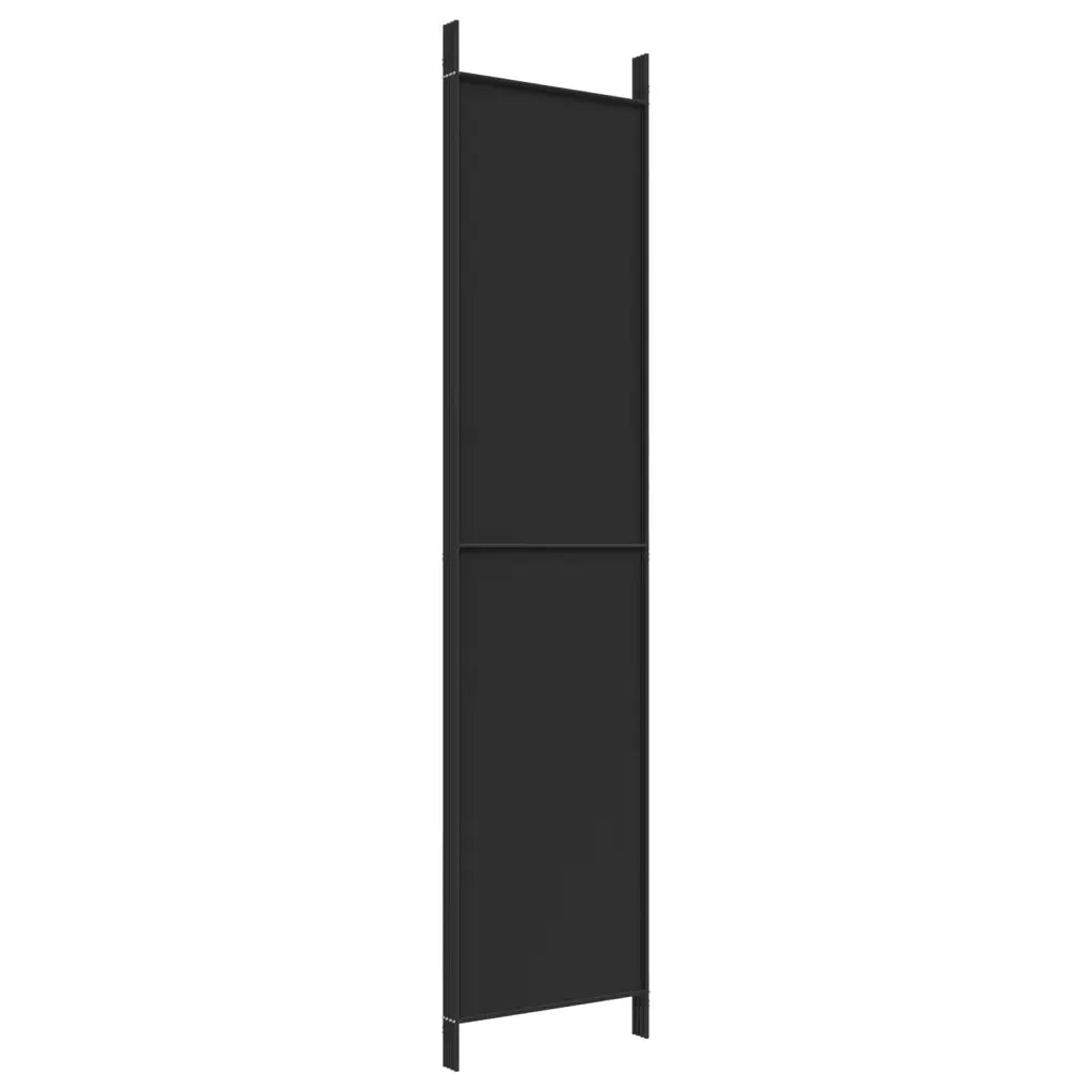 Divisorio a 4 Pannelli Nero 200x220 cm in Tessuto 350201