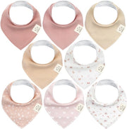 Set di 8 bandane per bambini unisex - Bandane per bambini superassorbenti, bandane per bambini in cotone biologico, set di bandane per bambini, bandane per bambini, salviette per bava (farfalle)