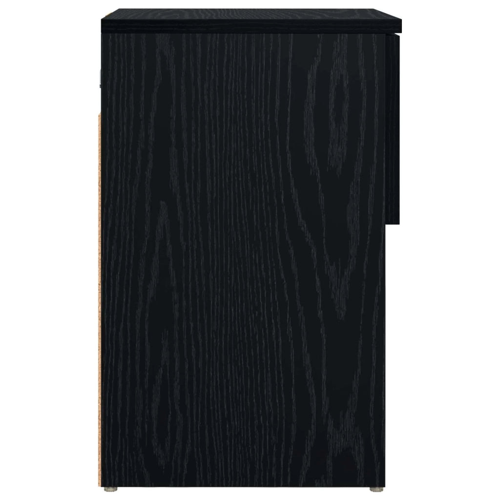 Armadietto per letto 2 pz Rovere Nero 29 x 31,5 x 49 cm CFW4179590