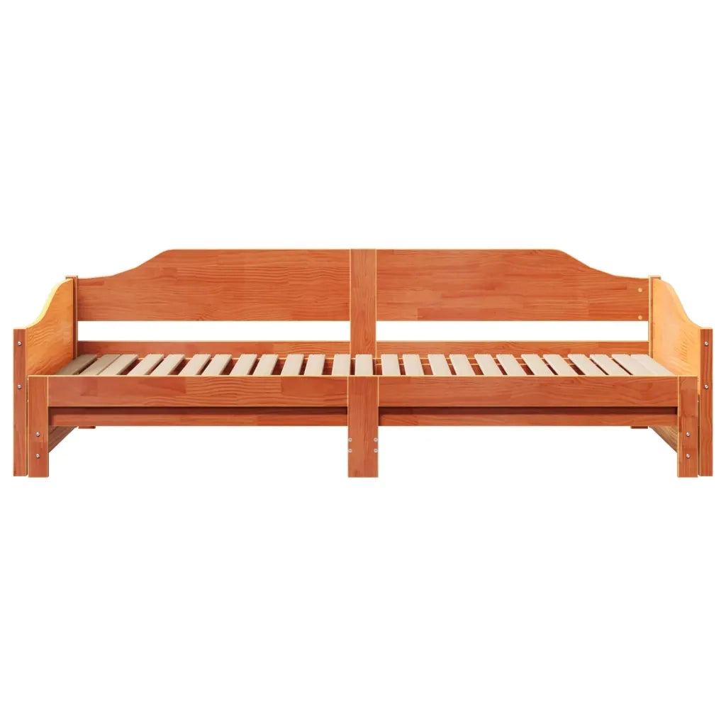 Divano con letto | Sof¨¤ letto | Letto singolo Estraibile Marrone Cera 80x200cm Massello Pino