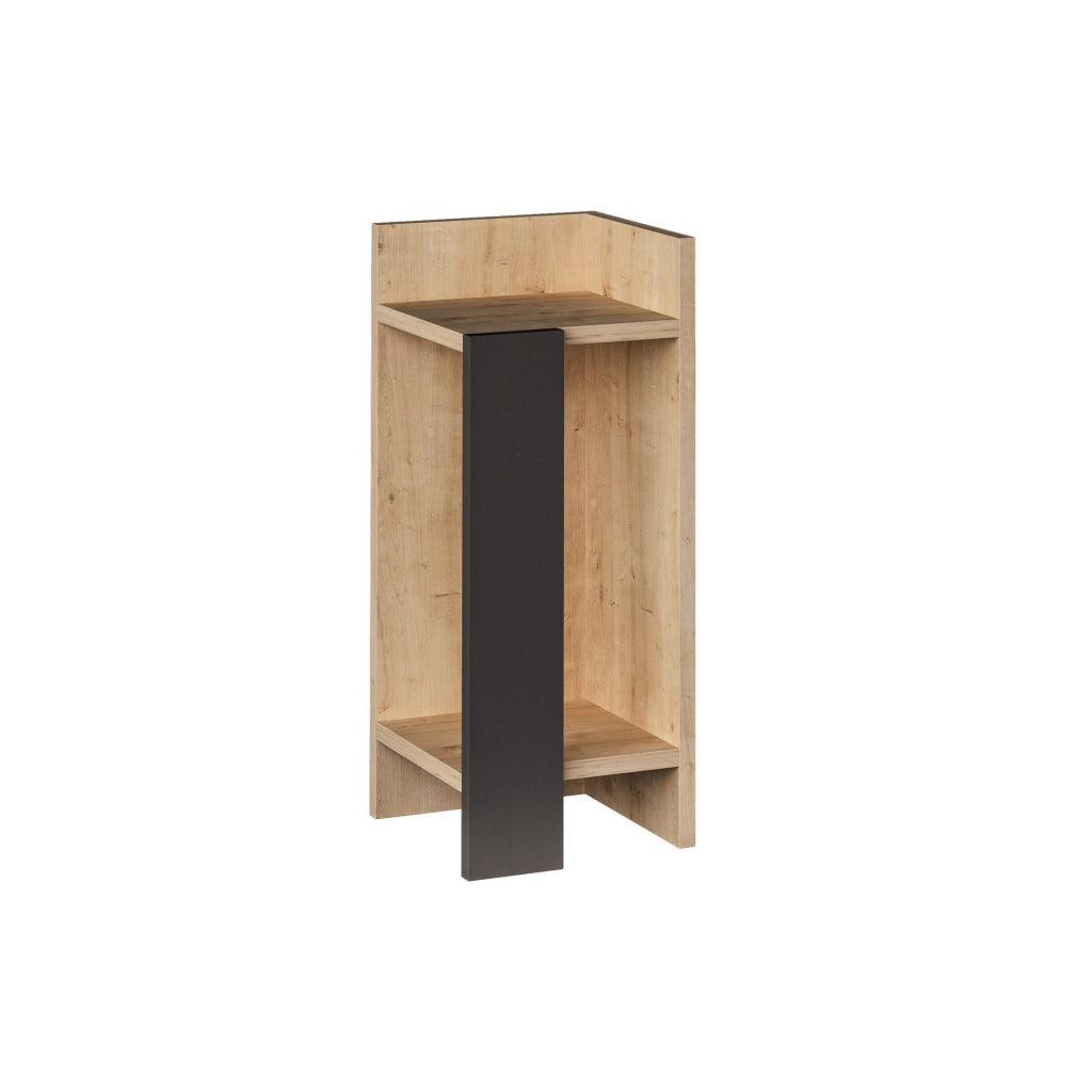 Comodino in legno "Elos Right" - 25 x 27 x 60 cm - Beige
