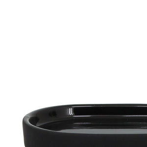 Portasapone nero in ceramica - Serie Black