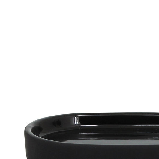 Portasapone nero in ceramica - Serie Black
