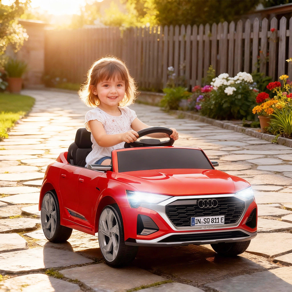 Auto Elettrica per Bambini Audi Q8 e-tron Sportback ¨C zephmum ¨C Rosso con Telecomando