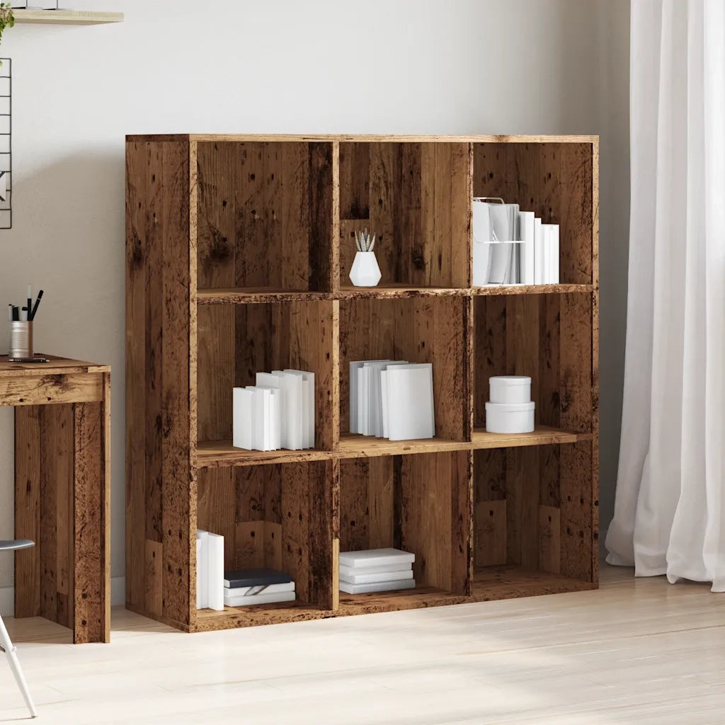 Libreria-Scaffale per Libri-Mobile di Stoccaggio Legno Antico 98x29x97,5 cm