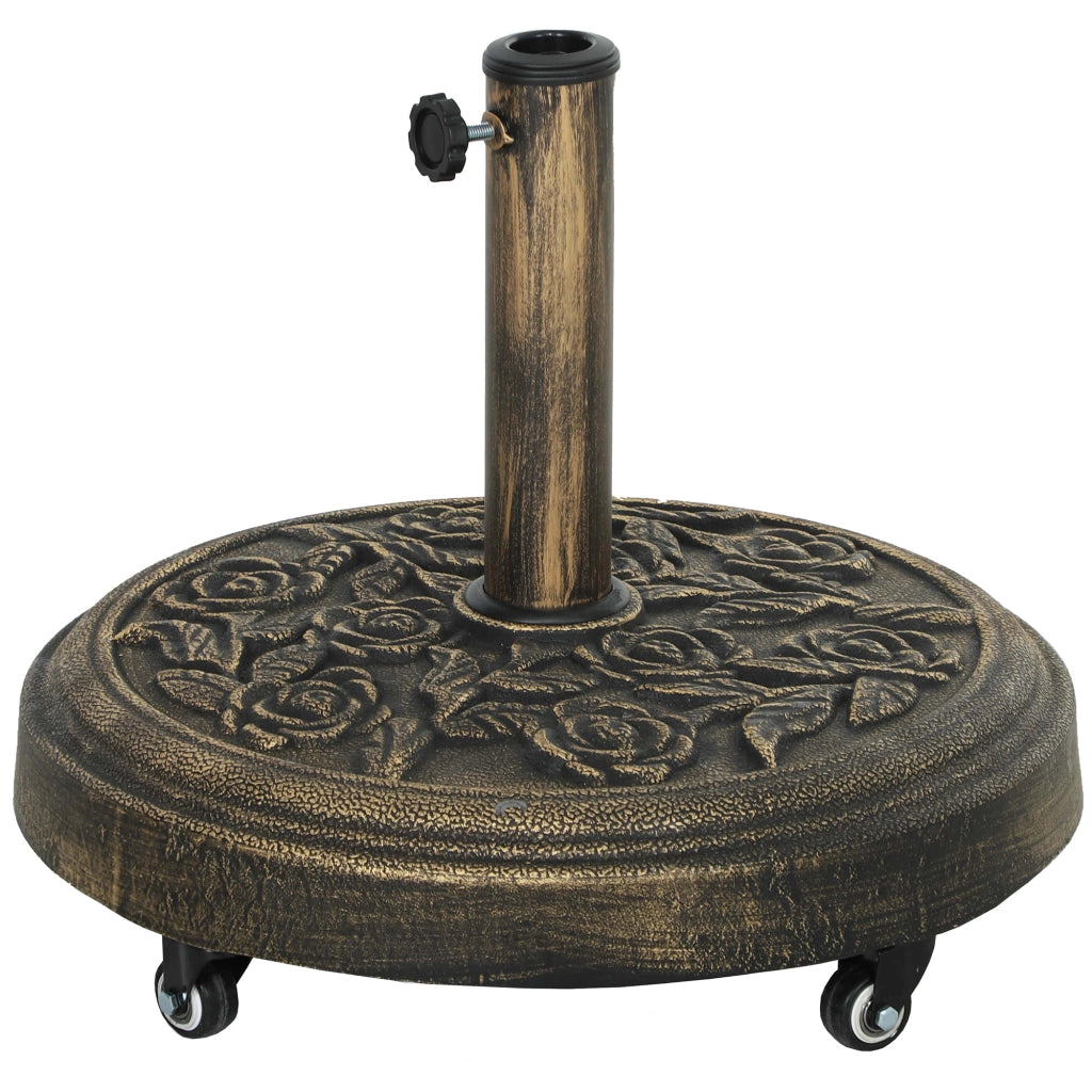 Base per Ombrellone con Ruote ¨C zephmum ¨C Bronce ?49x42 cm