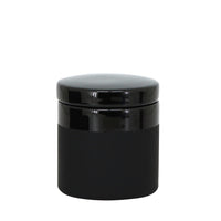 Barattolo porta cotone nero con coperchio - serie Black
