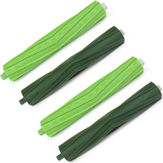 Set di 2 rulli a spazzola adatto per iRobot Roomba, pezzi di ricambio per iRobot Roomba E Serie E5 E6 i Serie i7 i7+ i7 Plus i3 i3+ Robotik 4 rulli in gomma