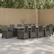 Set da Pranzo per Giardino 11 pz Grigio chiaro e Antracite PP 3430180