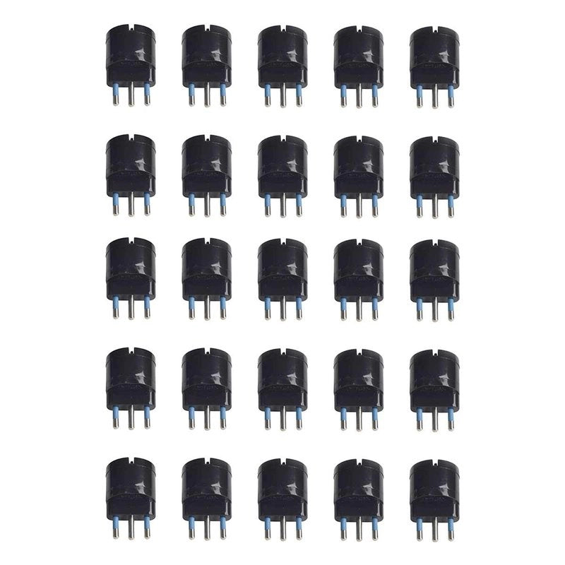 Adattatore Spina Elettrica 2P+T 16A con 1 Presa Ita 10A / Schuko 16A 2P+T 250V Max 1500W Nero