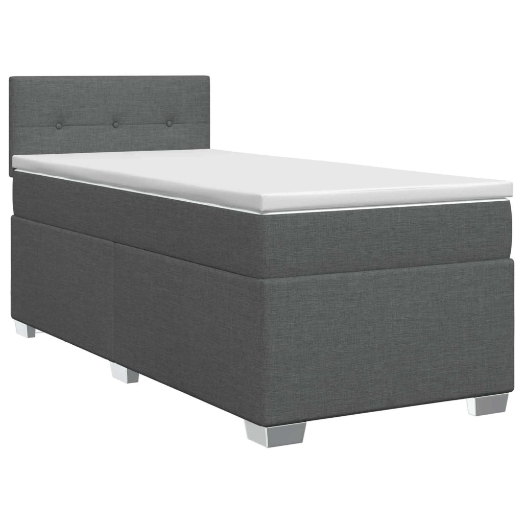 Letto box spring con materasso Grigio Scuro 80 x 200 cm Tessuto 3450349