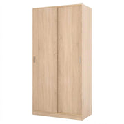 Armadio Guardaroba Vestiti 2 Ante Scorrevoli 1 Ripiano Con Barra Appendiabiti Salvaspazio Ideale Per Arredare Camera Da Letto Stanza Matrimoniale Cameretta 200 x 100 x 50 Cm Rovere Canadese