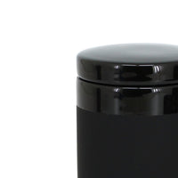 Barattolo porta cotone nero con coperchio - serie Black