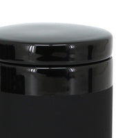 Barattolo porta cotone nero con coperchio - serie Black