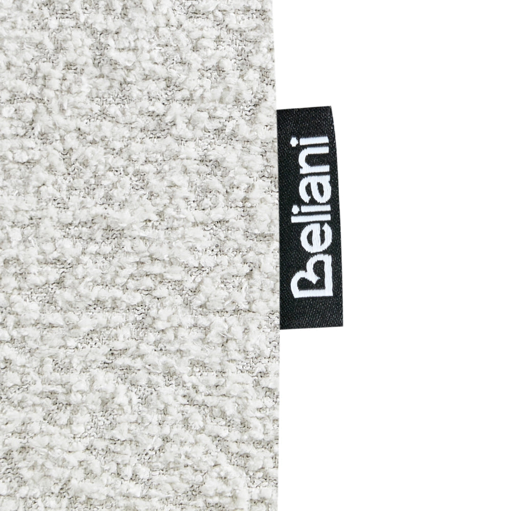 Sedia imbottita in bouclé bianco sporco con braccioli Sedile per bambini Design moderno