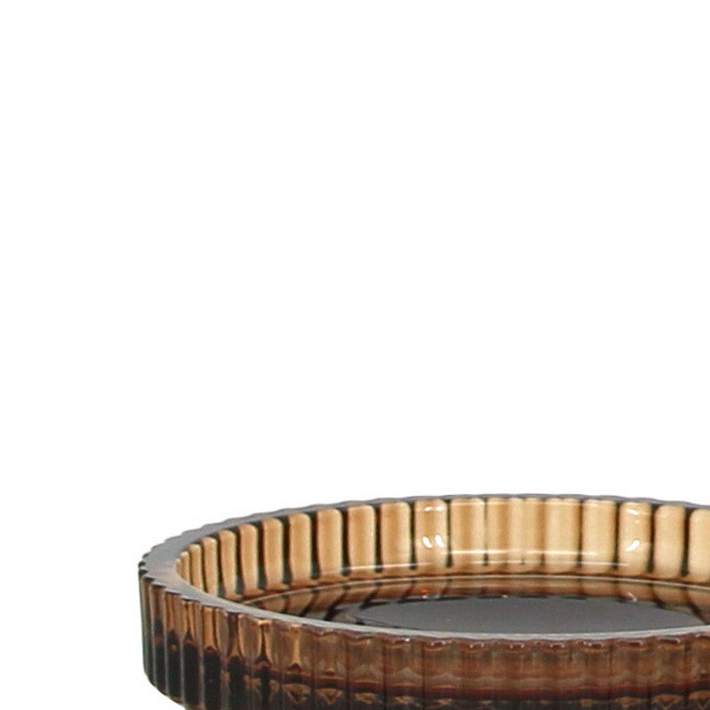 Portasapone in vetro ambra - serie Simple