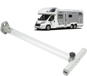 Tavolo Portatile con Pieghevole con Sostegno - Altezza Regolabile - Supporto Solido - Nero - Ideale per Camper e Barche - Risparmio di Spazio - Perfetto