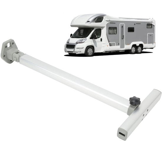 Tavolo Portatile con Pieghevole con Sostegno - Altezza Regolabile - Supporto Solido - Nero - Ideale per Camper e Barche - Risparmio di Spazio - Perfetto
