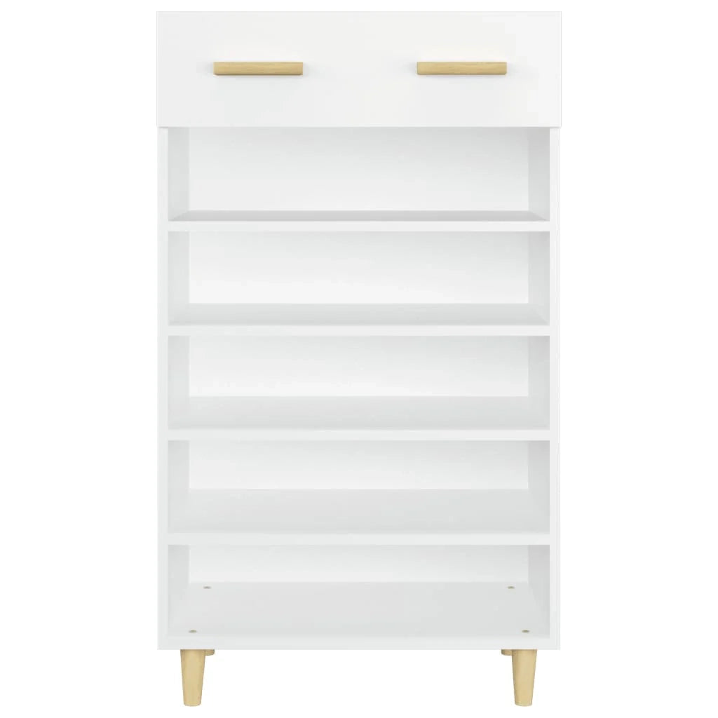 Scarpiera mobile contenitore per scarpe mobile per ingresso/corridoio/soggiorno 60 x 35 x 105 cm legno ingegnerizzato bianco 02_0021485