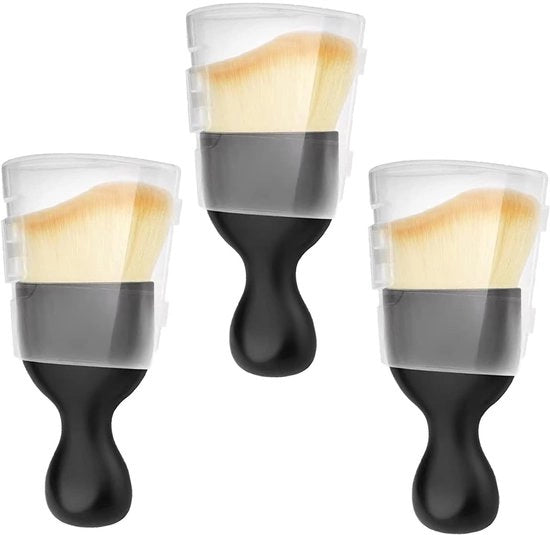 Set di Spazzole per Dettaglio Interno Auto - 3 pezzi - Set di Spazzole per Auto - Ultra Molle - Set di Spazzole a Setole Gialle - Stoffa - 3 pezzi
