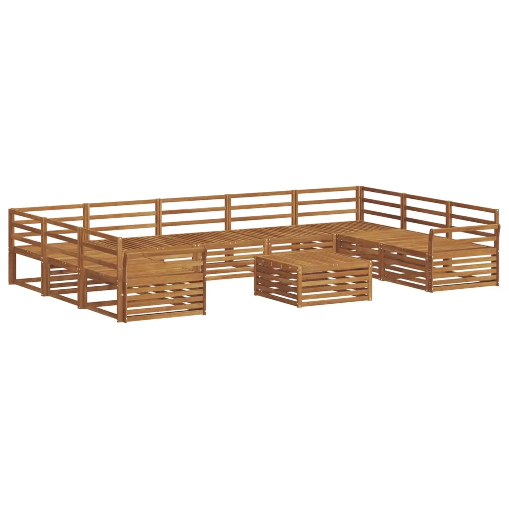 Set di divani da esterno 10 pcs Naturale