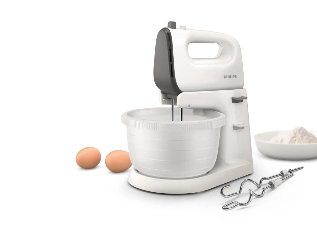 Philips HR3745-00 Viva Collection Sbattitore con base 450 W 5 velocita' Turbo ciotola 3 L fruste coniche colore Bianco