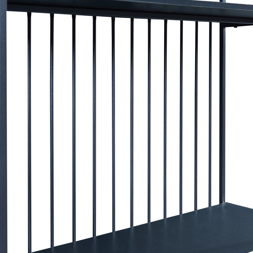 Scaffale dal design senza tempo per soggiorno/camera da letto mobile contenitore indipendente 180 x 120 x 33 cm nero 03_0011151