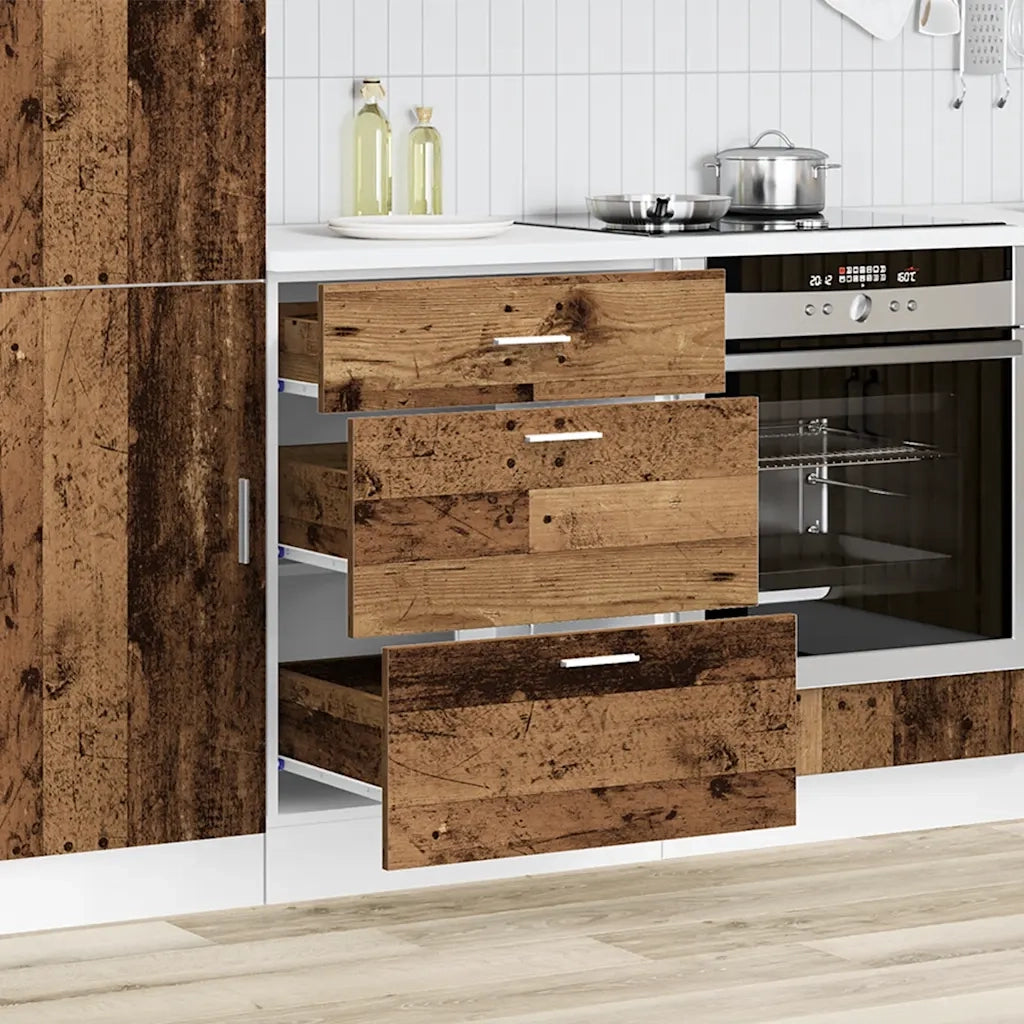 Base da Cucina Â“LyonÂ” Legno Vecchio in Legno Multistrato