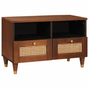 Mobile porta TV rettangolare moderno con spazio contenitore 70 x 33,5 x 46 cm in legno di mango marrone 02_0057899