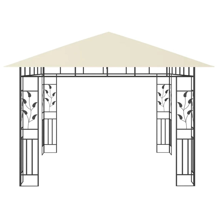 Gazebo con Zanzariera 3x3x2,73 m Crema 180 g/mÂ²