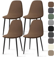 Hoes per Sedia - 4 Pezzi - Jacquard Copricuscini per Sedia - Copricuscini Universali in Elastico - Rimovibili e Lavabili - Materiale Polyester di Alta Qualità - Respiranti e Resistente alle Rigidità - Copricuscini per Sedia