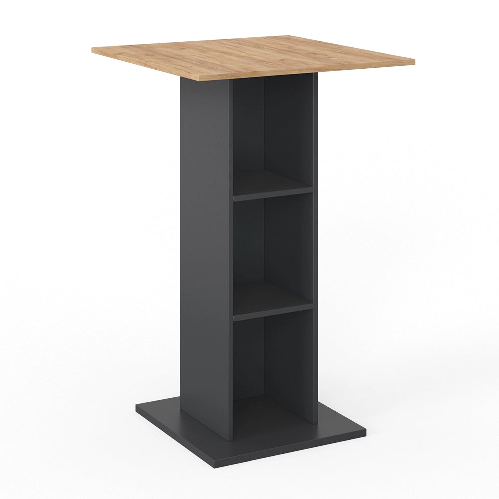 Vicco Tavolo bar alto Antracite 70 x 70 cm